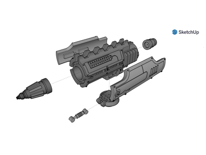 alternativa deformación misil mk ii dogmeat59 juegos adeptus titanicus saqueador titán 3d print model - Mito3D