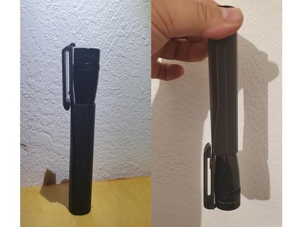 mini maglite étui leviraldiy outils ceinture agrafe lampe poche titulaire soutien maglight aa 3d print model - Mito3D