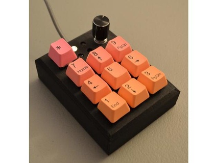 macro almohadilla caso funda barco diminuto computadora electrónica teclado macropad giratorio codificador 3d print model - Mito3D