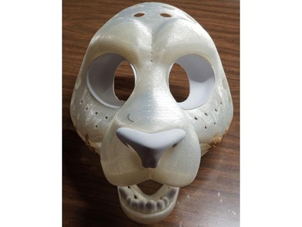pantera fursuit head base ojos dientes cara mutilada disfraz cabeza nariz leopardo león 3d print model - Mito3D