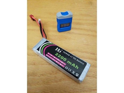 lipo batería voltaje ensayador alarma alojamiento genios r c vehiculos 3d print model - Mito3D