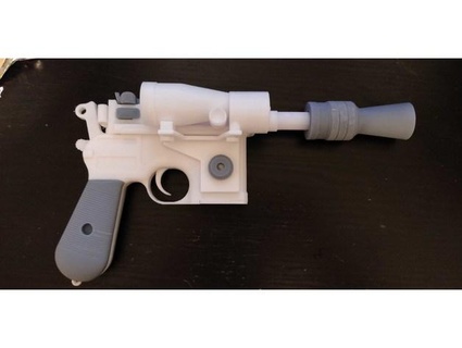 dl-44 empire strikes back raamad Props blaster han solo star wars 3d print model - Mito3D
