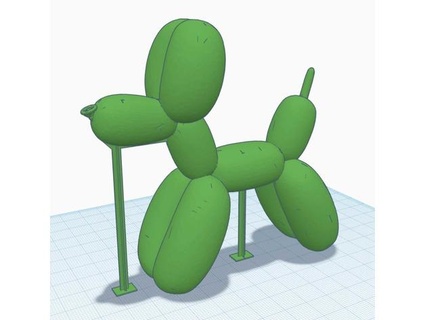 baloon dog + support limeguy88 3D Printing 3d print model - Mito3D