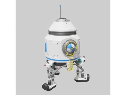 astroneer small shuttle golds255 Scans & Replicas space spaceship ship videogame videogamemodel 3d print model - Mito3D