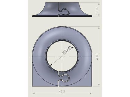 sealing pipe 22mm sevilfer Kitchen & Dining 3d print model - Mito3D