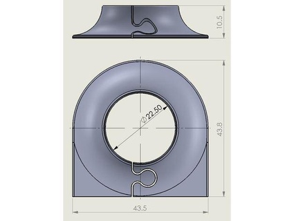 Abdichtung Rohr 22mm Selbstmord Küche Essen 3d print model - Mito3D