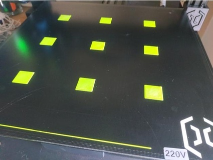 cama nivelamento quadrado linha davebzh 3D impressão testes bltouch teste touchmi 3d print model - Mito3D