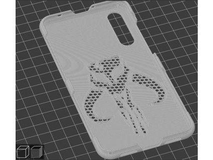 phone case mandalorian honeycomb logo - huawei p20 pro midnightbolt Mobile Phone prusaslicer smartphone star wars 3d print model - Mito3D