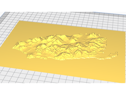 g k eada minyatür topografik harita doğru oran akselpilop 3D baskı gkeada 3d print model - Mito3D