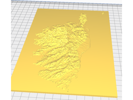 corse miniature topographic map exact proportion axelpilop 3D Printing corsica 3d print model - Mito3D