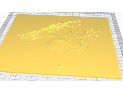 Maiorca miniatura topografico carta geografica corretta proporzione axelpilop 3D stampa 3d print model - Mito3D