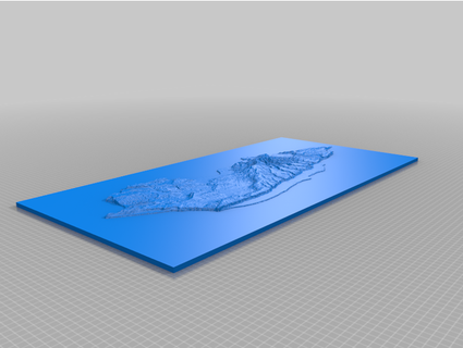 socotra miniature topographic map correct proportion axelpilop 3D Printing 3d print model - Mito3D