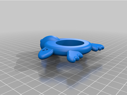 macaron 3dzstudios animales 3d impresión joyería joya soporte mar Tortuga 3d print model - Mito3D