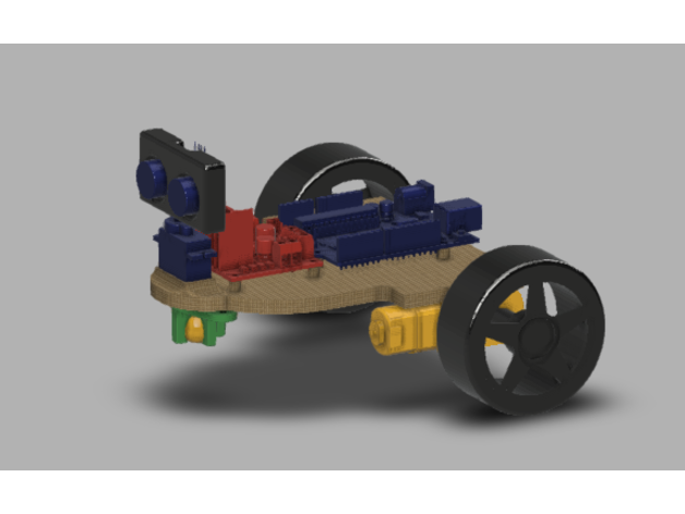 arduino robot 39 obstacle ka selimaydin61 3D imprimantes Kaan hc sr04 3D print model - Mito3D