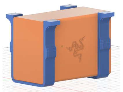 razer chromax under desk apoyo anisb oficina 3d print model - Mito3D