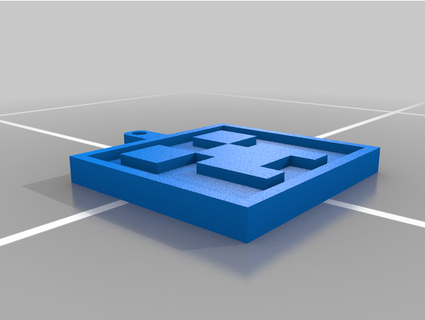 Minecraft Kriechpflanze Anhänger Schlüsselring tah3dprints Video Spiele Spiel Gaming Schlüsselbund Zahlen Mojang Halskette 3d print model - Mito3D