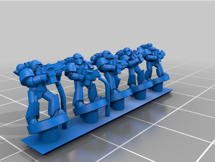 beaky marines - galactic crusaders remix dangitblobby Models epic epic30k epic40k scale 3d print model - Mito3D