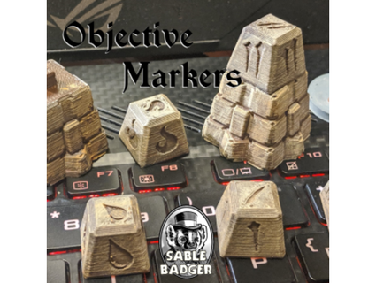 stone pillar objective markers sablebadger Games objective objective marker  3d print model - Mito3D