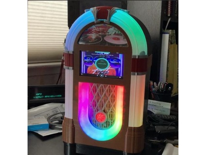 modern jukebox thisoldgeek Music adafruit arduino neopixel raspberry pi 3d print model - Mito3D