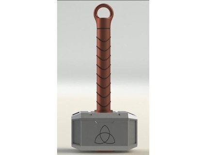 chiave catena forma Thor's martello tamografo 3D stampa portachiavi meraviglia universo Thor 3d print model - Mito3D