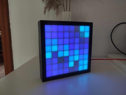8x8 pixel matrix frame wemos d1 mini hailerflo1 3d print model - Mito3D