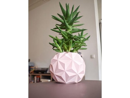geodesic planter pot bza 3d print model - Mito3D