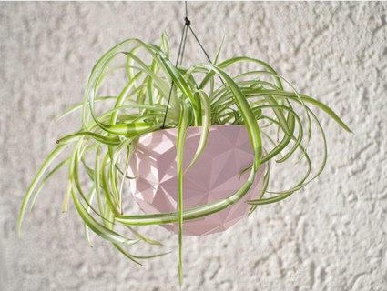 geodesic hanging planter pot bza 3d print model - Mito3D