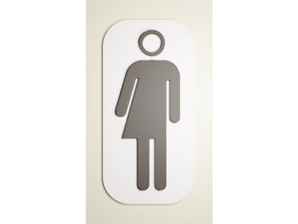 Toilette Zeichen Geschlecht neutral hzschultz 3d print model - Mito3D