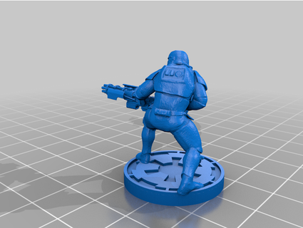 Sturmtruppler schwer Kanonier Mini kaotixgott 3d print model - Mito3D