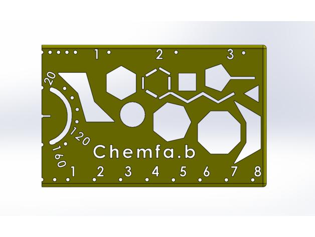 chimica stencil fablab 3D print model - Mito3D