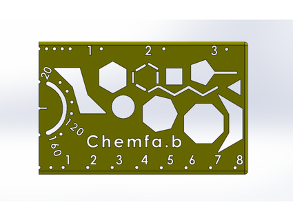chemistry stencil fabelab 3d print model - Mito3D