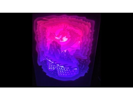 Dragão chino caixa luz scrunger 3d print model - Mito3D