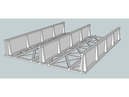 75 inch double straight bridge kabrumble 3d print model - Mito3D