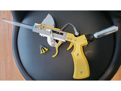 repeating co2 blow gun pistol mechanic403 3d print model - Mito3D