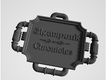 Steampunk placa suzanneramsay 3d print model - Mito3D