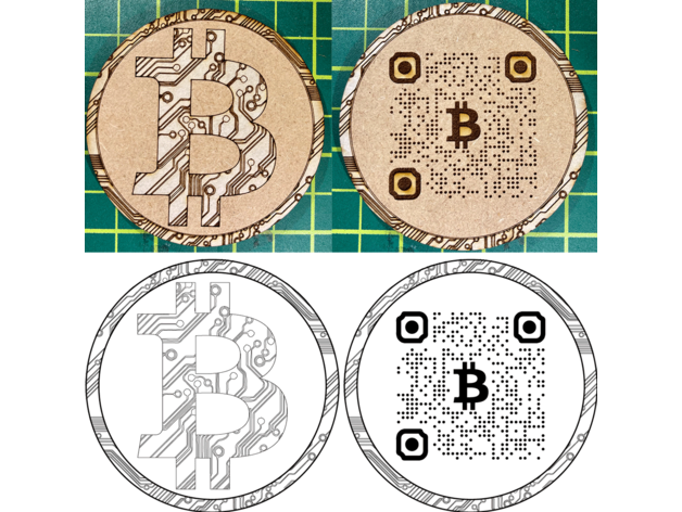 bitcoin kripto cüzdan jeton cazantil 3D print model - Mito3D