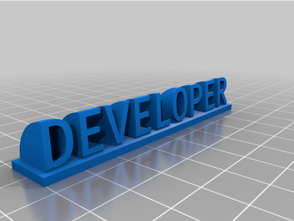 développeur texte dilroop 3d print model - Mito3D