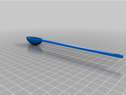 narrow spoon - long handle rudykurup 3d print model - Mito3D