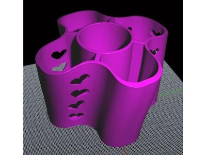 fırça caddy kalpler drustafa 3d print model - Mito3D