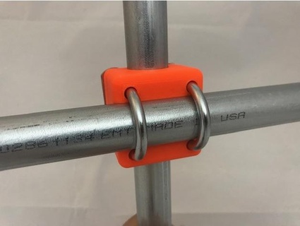 makerpipe crossover morsetto emt utilizzando u bolts respiro 3d print model - Mito3D