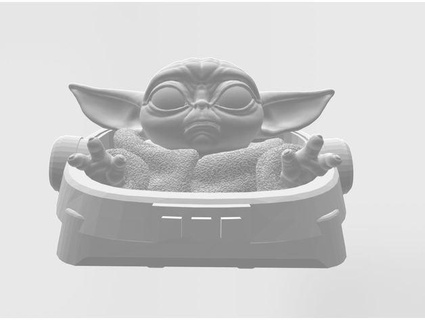 bebek Yoda klavye tuşu low profile değiştirmek onlara 3d print model - Mito3D