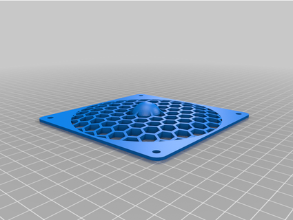 120mm computer fan guard - honeycomb kwerkshop 3d print model - Mito3D