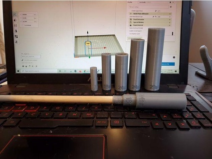 model rocket motor mount paint wand adapters mcsinned 3d print model - Mito3D