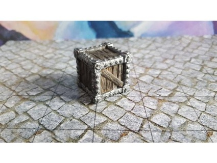 rough wood crate miniature 28mm arctic-3d 3d print model - Mito3D