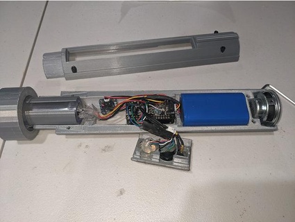 modular personalizable sable luz láser espada rgb LED adafruit 3dprintingwithsam 3d print model - Mito3D