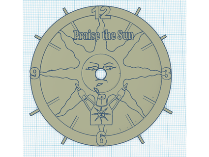 praise sun clock face sguzman08 3d print model - Mito3D