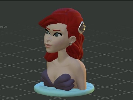 Ariel pequeno sereia professor 3d print model - Mito3D
