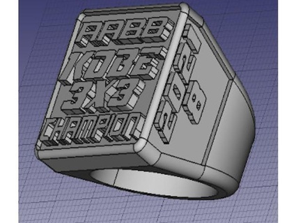 championship ring nba nhl nfl mlb customizestl dom-aragao 3d print model - Mito3D