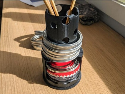 mason jar lid holder small printers saturdayxiii 3d print model - Mito3D