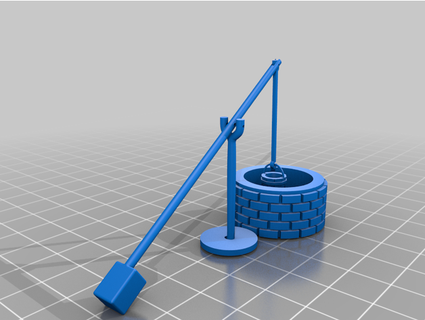 well crane bucket scale 1 72 polanin 3d print model - Mito3D